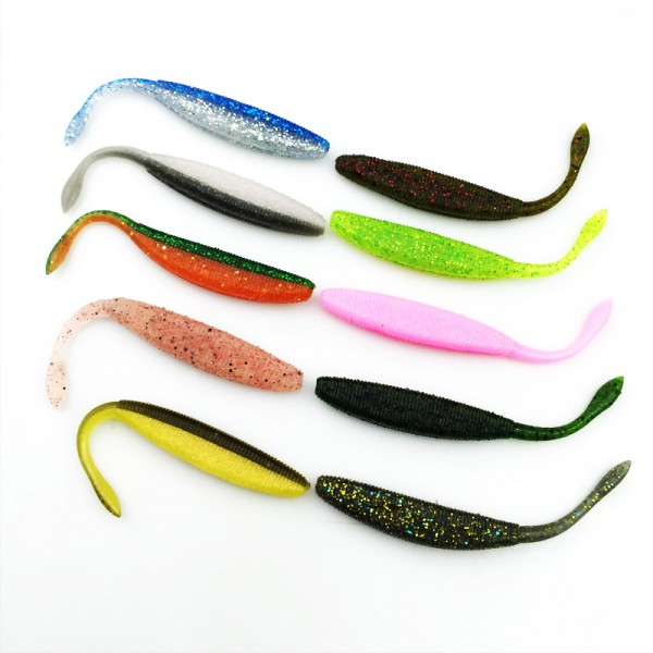  Artificial fishing lure soft with salt smell 4pcs 5.4g/9.5cm  vivid  Fishing Worm Swimbait Soft Lure Fly Fishing Bait 146