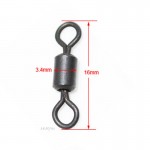  Fishing rolling swivels Carp fishing tackle long body rolling swivel 4#  fishing terminal tackle