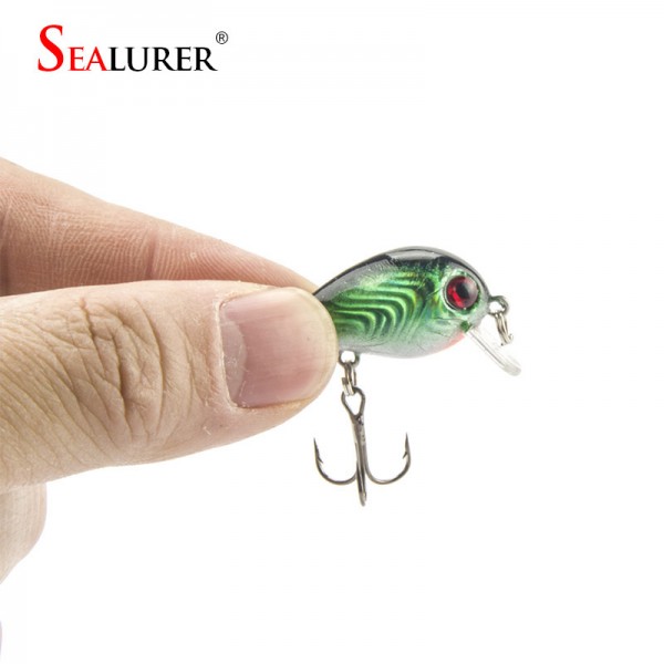 1 PCS  Crankbait Plastic Wobbler Fishing Lure China 3CM 1.5G Swimbait Pesca Isca Artificial Bait 10# Hooks  Fishing Tackle