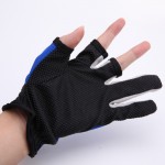 1 Pair Anti Slip 3 Low-Cut Fingers Fishing Gloves Tackle Finger Protector Skidproof Gloves For Fishing Tackle Box Outdoor Sports