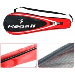 1 Pair Regail 9158 Durable Speed Badminton Racket Battledore Racquet + Carry Bag for Couples Red