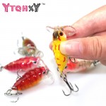 1 Pcs Plastic Top water Insects Lure 4cm 4.2g Fishing Bait Bass Crank Bait Free Shipping YE-206