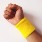 1 Piece Sport Wristband Brace Wrap Bandage Gym Running Sports Safety Wrist Support Badminton Terry Cloth Cotton Sweat Band