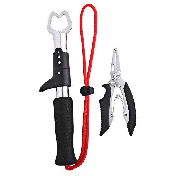 1 set FS - 1005 2pcs Grip Nipper Snip Fishing Lure Pincer Scissor Cutter Remove Hook Tackle Tool Fish Gripper Grip