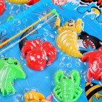 1 set Learning & education magnetic fishing Playsets toy 12 Plastic Fish and 1 Rod baby Bath Time game gift toy  funny gadgets