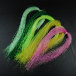 10 Packs Sparkle Flashabou Tinsels Black Chartreuse Pearl Pink Color Sabiki Treble Hook Lure Flash Fly Tying Material