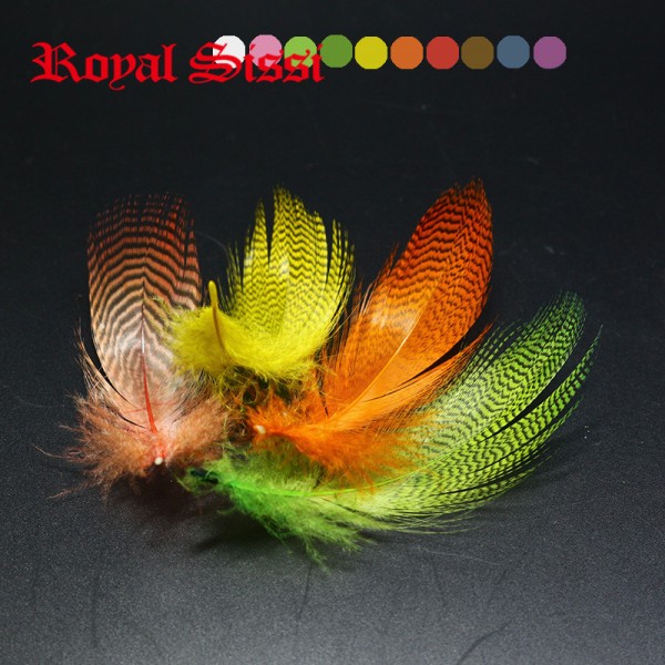 10 colors spots and pitting CDC feather mallard flank wild goose hackle feathers fly tying materials for adult flies legs making