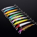 10 pcs/lot 8.5G Laser Minnow Fishing Lure Floating 11.5cm/18g Wobblers Artificial Bait Hard Crankbaits