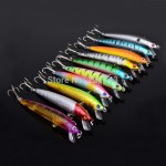 10 pcs/lot 8.5G Laser Minnow Fishing Lure Floating 11.5cm/18g Wobblers Artificial Bait Hard Crankbaits