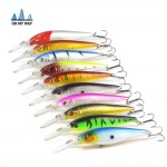 10 pcs/lot Fishing Lure 0.5-1.5M Deep swim  hard bait fish11CM 9G artificial baits minnow fishing wobbler japan pesca