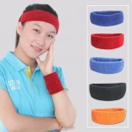 100% Cotton Thick Tower Sports Headband Tennis Badminton Basketball Sweatband Head Sweat Band Basketball Tennis Yoga Headbands