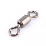 100 Pcs 12mm High Tensile Strength A shape Barrel Bearing Swivel Solid Rings Fishing Connector With Interlock Snap