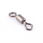 100 Pcs 12mm High Tensile Strength A shape Barrel Bearing Swivel Solid Rings Fishing Connector With Interlock Snap