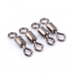 100 Pcs 12mm High Tensile Strength A shape Barrel Bearing Swivel Solid Rings Fishing Connector With Interlock Snap