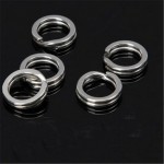 100 pcs/lot  Stainless Steel Split Rings Lures rings connector Fishing ring  No Rust In Saltwater 