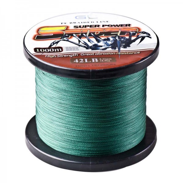 1000m Super Power Multifilament 4 Strands PE Braided Fishing Line 12-80LB Spider Cord Carp Linha De Multifilamento Para Pesca 