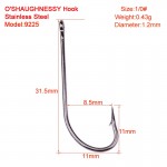 100PC Fishing Hooks O'shaughnessy Series JIG Hook Jig Big Fish hook 9255-1#-8/0# JIG Hook