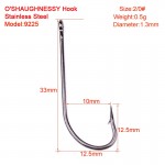 100PC Fishing Hooks O'shaughnessy Series JIG Hook Jig Big Fish hook 9255-1#-8/0# JIG Hook