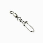 100PCS 2# 3# 4# 6# 8# 10# Fishing Connector Pin Bearing Rolling Swivel Stainless Steel with Snap Fishhook Lure Tackle Accessorie