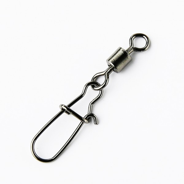 100PCS 2# 3# 4# 6# 8# 10# Fishing Connector Pin Bearing Rolling Swivel Stainless Steel with Snap Fishhook Lure Tackle Accessorie