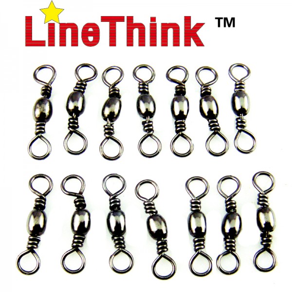 100PCS/LOT LineThink Brand Fishing Swivel  Barrel Swivel  Fishing Lure Accessories Terminal Fishing Tackle