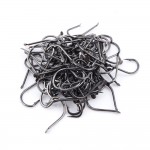 100Pcs #8/9/10/11/12 Carbon Steel Fishing Hook Fishhooks Durable Pesca Jig Head Fishing Hooks with Hole Carp Fishing Tackle Box