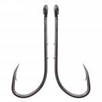 100pcs 92247 High Carbon Steel Fishing Hooks Black Offset Long Barbed Shank Baitholder Bait Hook Size 1 1/0 2/0 3/0 4/0 5/0 6/0