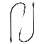 100pcs 92247 High Carbon Steel Fishing Hooks Black Offset Long Barbed Shank Baitholder Bait Hook Size 1 1/0 2/0 3/0 4/0 5/0 6/0