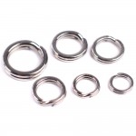 100pcs Fishing Split Rings for Crank Hard Bait Silver Stainless Steel 3#-8# Double Loop Split Open Carp Tool Fishing Accessories