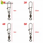 100pcs Rolling Fishing Swivel With Nice Snap Black Nickle Rolling Swivels Hard Fishing Lures Connector Size 1 2 4 5 6 8