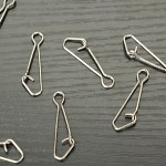 100pcs/bag QL Hooked Swivels Snap Stainless Steel Sea Fishing Tackle Hook Lure Connector Fishing Swivel Snap Pin Fishhooks