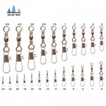 100pcs/lot swivels interlock snap fishing lure tackles winter fishing gear accessories Connector copper swivel fishing tackle