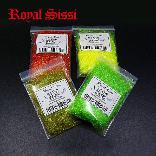 10Colors synthetic Fly Tying Dubbing Prism ICE DUB DUBBING Living Fibers/ Prism Ice Wing Fly Tying Materials for Nymph Wet flies