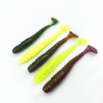 10Pcs/Lot Lures Soft Bait 75mm 3.2g silicone bait Worms fishing lure with salt smell Fishing Takcle Grub Artificial Lures YE-269