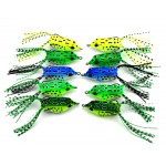 10Pcs/lot Frog lures Iscas Sapo Soft Plastic Fishing Bait With Hook Top Water Artificial Fish Tackle 5.5CM 8G