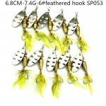 10Pcs/lot SpinnerBait Metal Spoon Fishing lures 10models Wobbler Isca Artificial Hard Lure Fishing Tackle