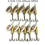 10Pcs/lot SpinnerBait Metal Spoon Fishing lures 10models Wobbler Isca Artificial Hard Lure Fishing Tackle