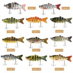 10cm 3D Eyes Lifelike Fishing Lure With Treble Hooks 6 Jointed Sections Swimbait Hard Bait Isca Artificial Lures Fishing Tackle