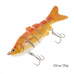 10cm 3D Eyes Lifelike Fishing Lure With Treble Hooks 6 Jointed Sections Swimbait Hard Bait Isca Artificial Lures Fishing Tackle