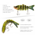 10cm 3D Eyes Lifelike Fishing Lure With Treble Hooks 6 Jointed Sections Swimbait Hard Bait Isca Artificial Lures Fishing Tackle