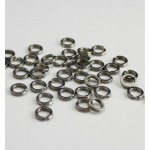 10pcs 3, 3.5, 4, 4.5, 5, 5.5, 6, 7.5 mm Stainless Steel Heavy Duty Split Rings Terminal Tackle 