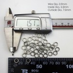 10pcs 3, 3.5, 4, 4.5, 5, 5.5, 6, 7.5 mm Stainless Steel Heavy Duty Split Rings Terminal Tackle 