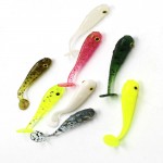 10pcs 3.5cm 0.4g The small fake bait Soft floating Bionic Artificial pan fish Luminous color Ice/sea fishing Lure 