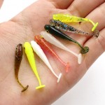 10pcs 3.5cm 0.4g The small fake bait Soft floating Bionic Artificial pan fish Luminous color Ice/sea fishing Lure 