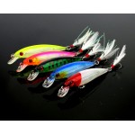 10pcs Fishing Lure Minnow Wobblers Hard Bait with Feather Hooks Fishing Tackle 7.2G 9CM Isca Artificial Bait Crankbait Swimbait