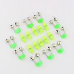 10pcs/lot LED Night Fishing Accessory Fishing Bell, Float Twin Bell Ring Fishing Bite Alarm