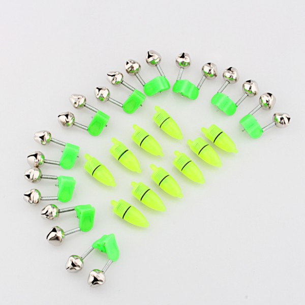 10pcs/lot LED Night Fishing Accessory Fishing Bell, Float Twin Bell Ring Fishing Bite Alarm