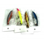 11cm 14g Hard Plastic Minnow Lure with Feather Artificial Fishing Lures 3D Fish Eye Fake Swimbait Simulation Crankbait MI090