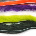 12PCS 12 Color Vertical Cutting Rabbit Hair Strips Genuine Rabbit Fur Strip for Fly Tying Zonker Streamers / Hare Dubbing Fiber 