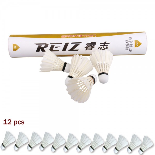 12PCS Sport Training White Goose Feather Birdies Shuttlecocks Badminton Ball CiGu duck feather 76 Speed NEW